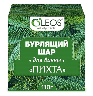 Oleos (Олеос) шар для ванн бурлящий Пихта, 110г