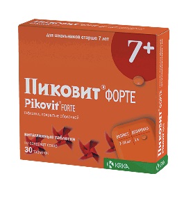 Пиковит форте, таблетки, покрытые оболочкой, 30 шт