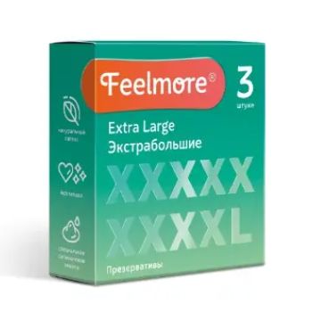 Feelmore (Филлморе) презервативы экстрабольшие, 3 шт