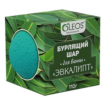 Oleos (Олеос) шар для ванн бурлящий Эвкалипт, 110г