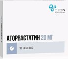 Купить аторвастатин, таблетки, покрытые пленочной оболочкой 20мг, 30 шт в Нижнем Новгороде