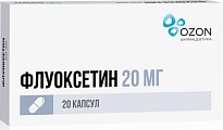 Купить флуоксетин, капсулы 20мг, 20 шт в Нижнем Новгороде