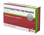 Купить клопидогрел велфарм, таблетки, покрытые пленочной оболочкой 75мг, 28 шт в Нижнем Новгороде