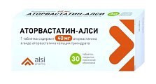 Купить аторвастатин-алси, таблетки покрытые пленочной оболочкой 40мг, 30 шт в Нижнем Новгороде