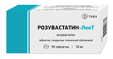 Купить розувастатин-лект, таблетки покрытые пленочной оболочкой 10 мг, 90 шт в Нижнем Новгороде