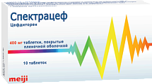 Купить спектрацеф, таблетки, покрытые пленочной оболочкой 400мг, 10 шт в Нижнем Новгороде