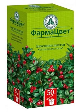 Брусники листья, пачка 50г