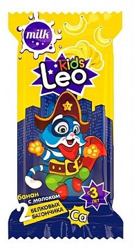 Леовит Leo Kids батончик белковый с молоком, бананом и кальцием, 25г