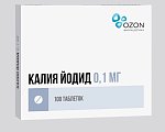 Купить калия йодид, таблетки 100мкг, 100 шт в Нижнем Новгороде